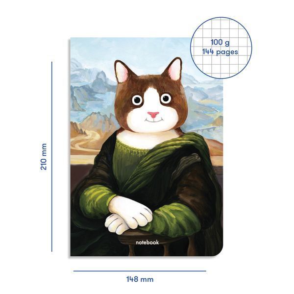 Блокнот у клiтинку ORNER x InnaRuda &laquo;Кото Ліза&raquo; 038 фото